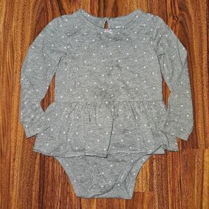 5 For $25 Carter's Grey With Pink Polkadots Onesie With Skirt Baby Size 24 M